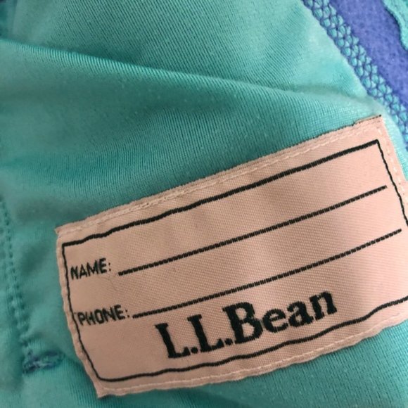 SOLD! LL Bean Blue Fleece Hoodie Jacket - Picture 8 of 9